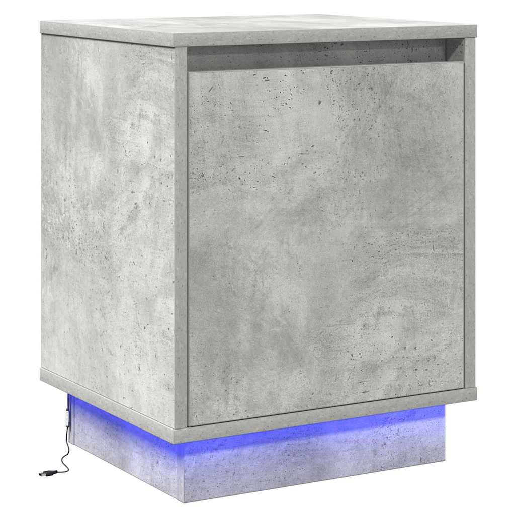 Cabinet de chevet avec 2 pcs Gris béton 39 x 34.5 x 50 cm - XIOS
