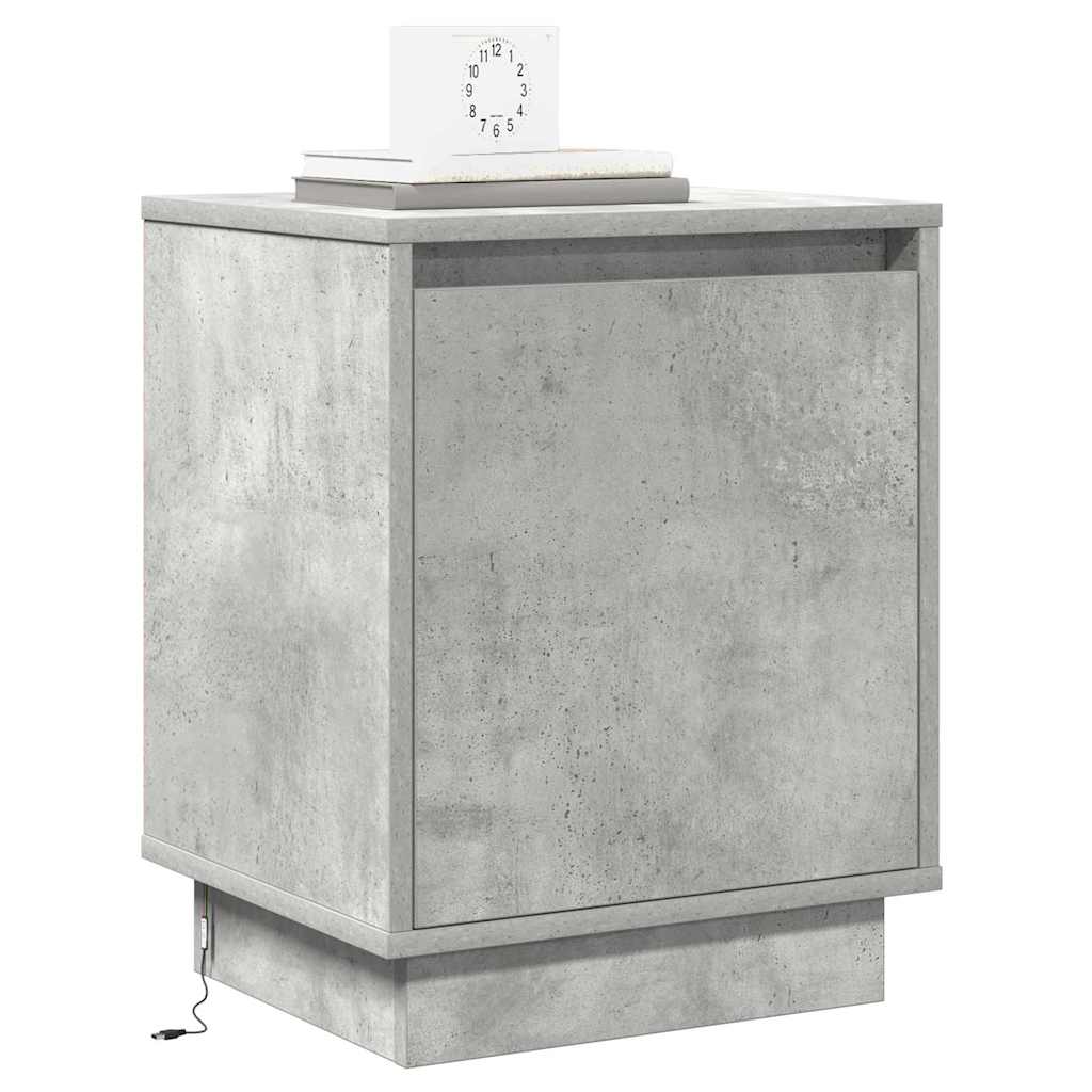 Cabinet de chevet avec 2 pcs Gris béton 39 x 34.5 x 50 cm - XIOS