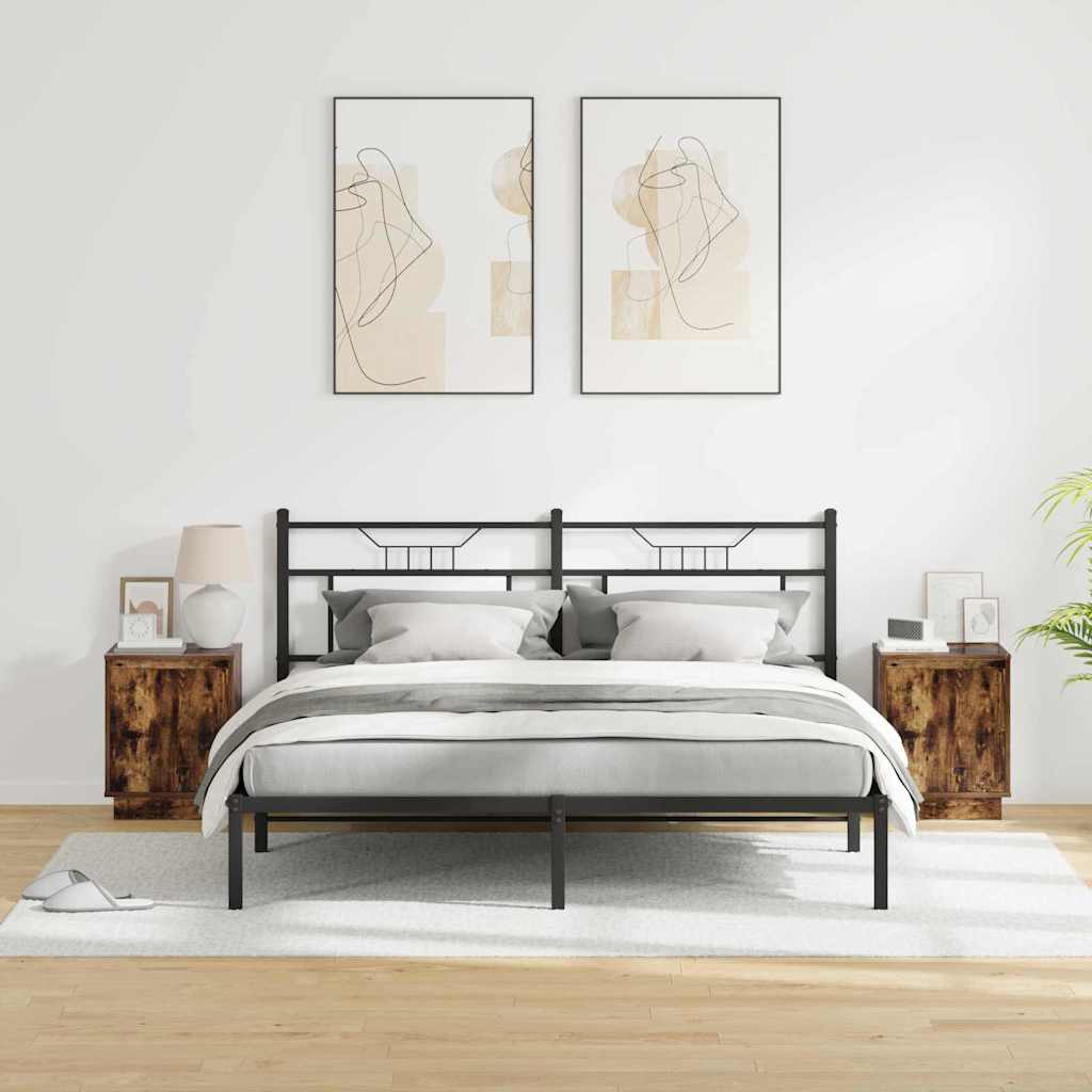 Cabinet de chevet avec 2 pcs Chêne fumé 39 x 34.5 x 50 cm - XIOS