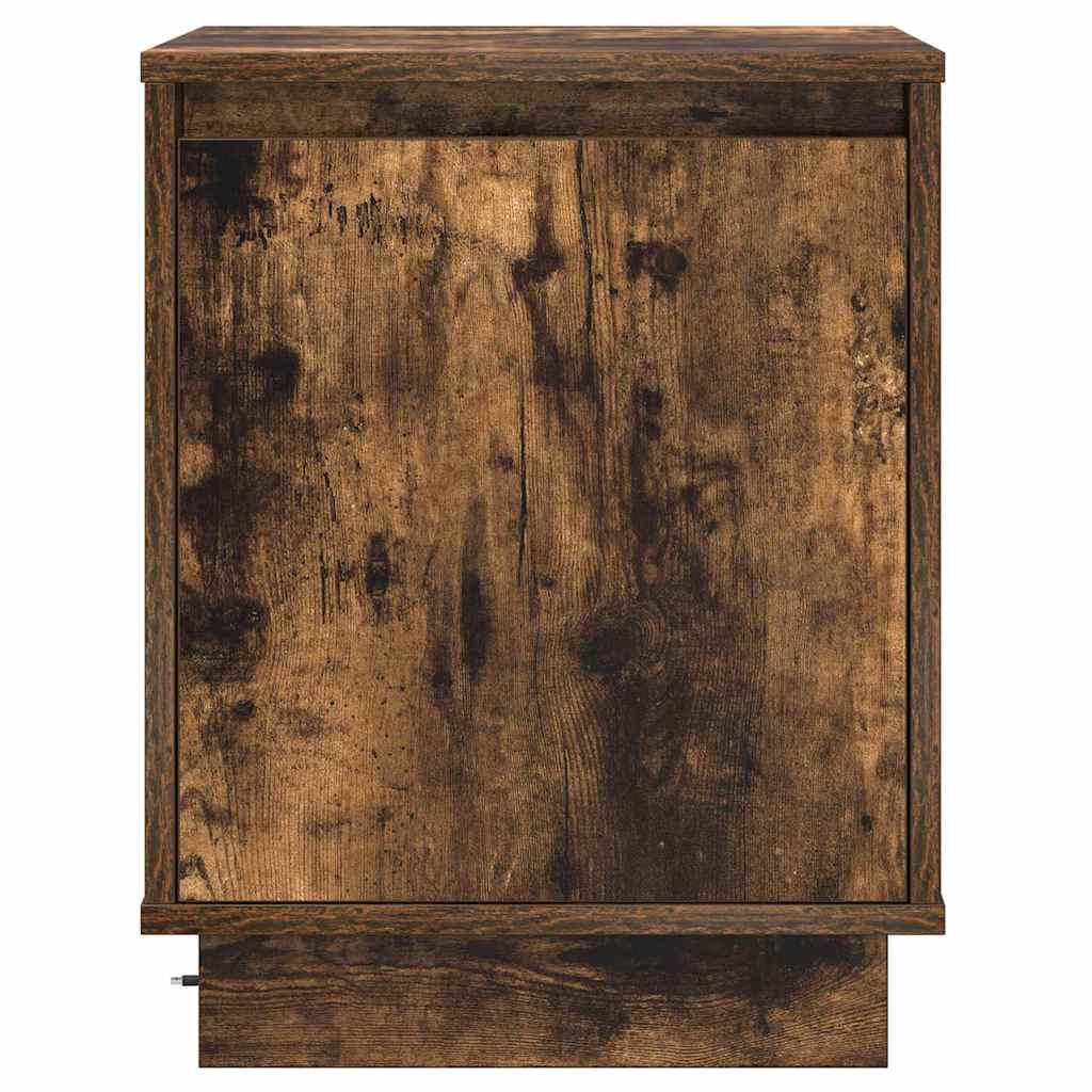 Cabinet de chevet avec 2 pcs Chêne fumé 39 x 34.5 x 50 cm - XIOS