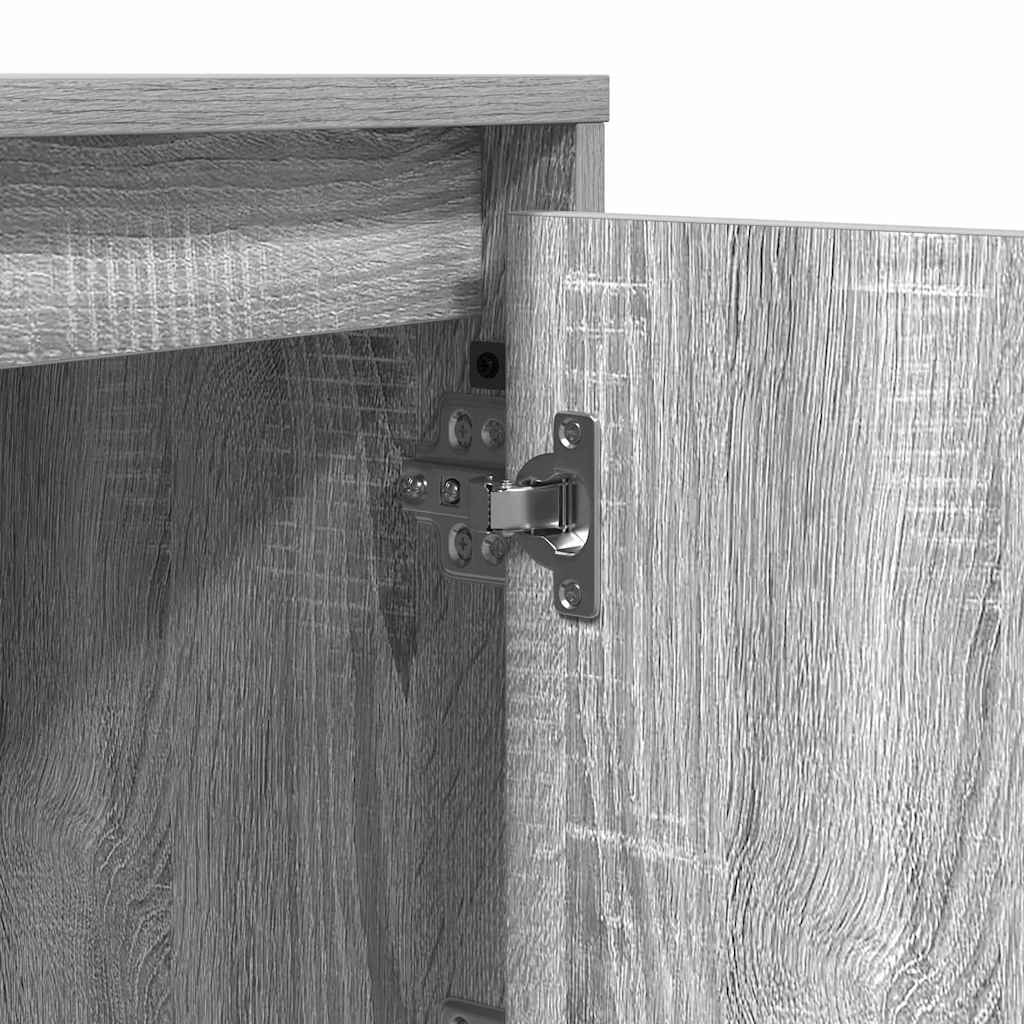 Cabinet de chevet avec Gris 39 x 34.5 x 50 cm Bois d'ingénierie - XIOS