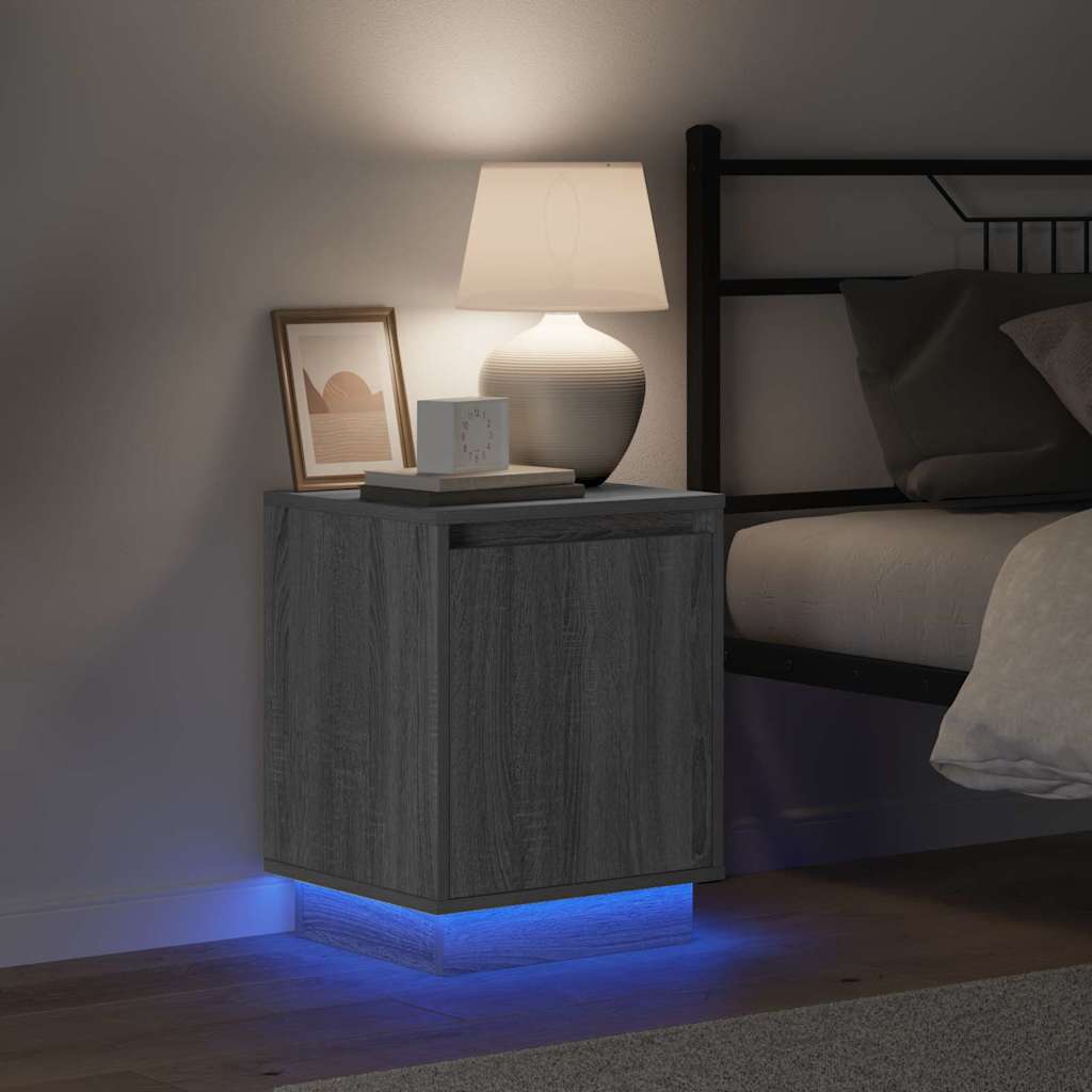 Cabinet de chevet avec 2 pcs Gris 39 x 34.5 x 50 cm - XIOS