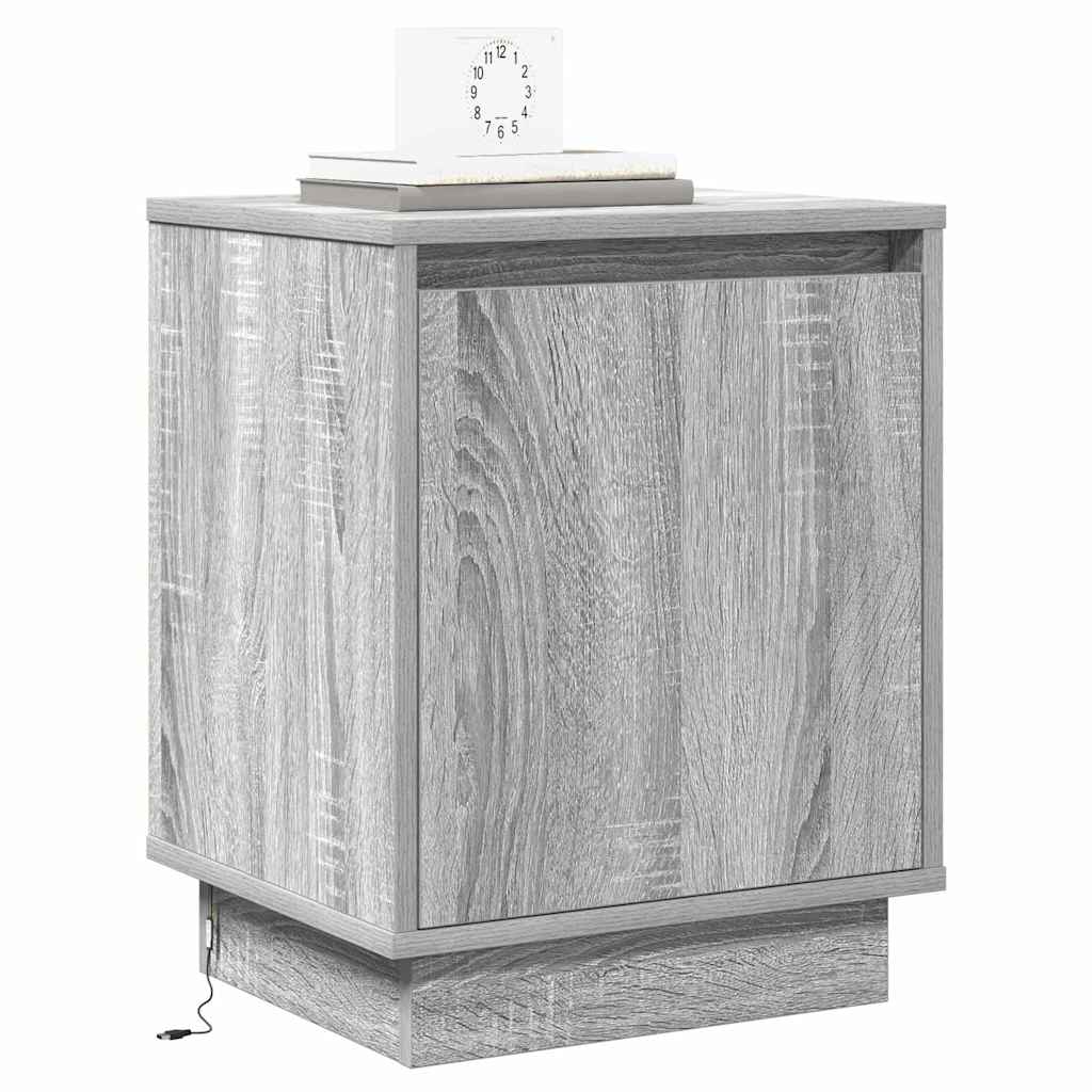 Cabinet de chevet avec 2 pcs Gris 39 x 34.5 x 50 cm - XIOS