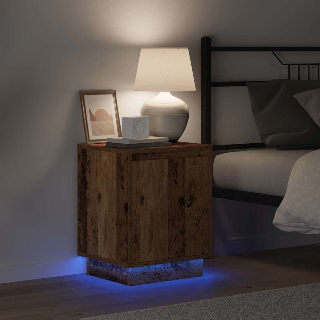 Cabinet de chevet avec Bois Ancien 39 x 34.5 x 50 cm - XIOS