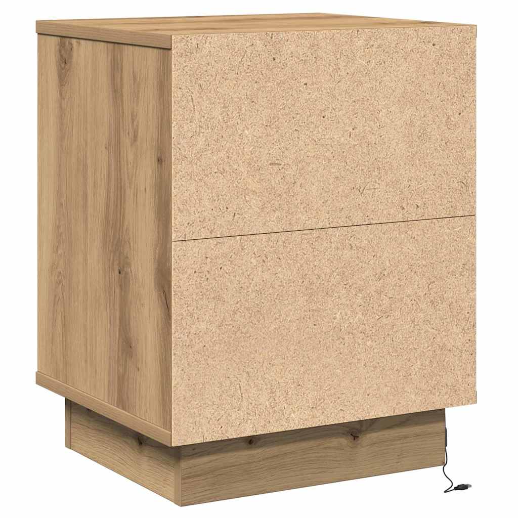 Cabinet de chevet avec chêne artisanal 39 x 34.5 x 50 cm - XIOS