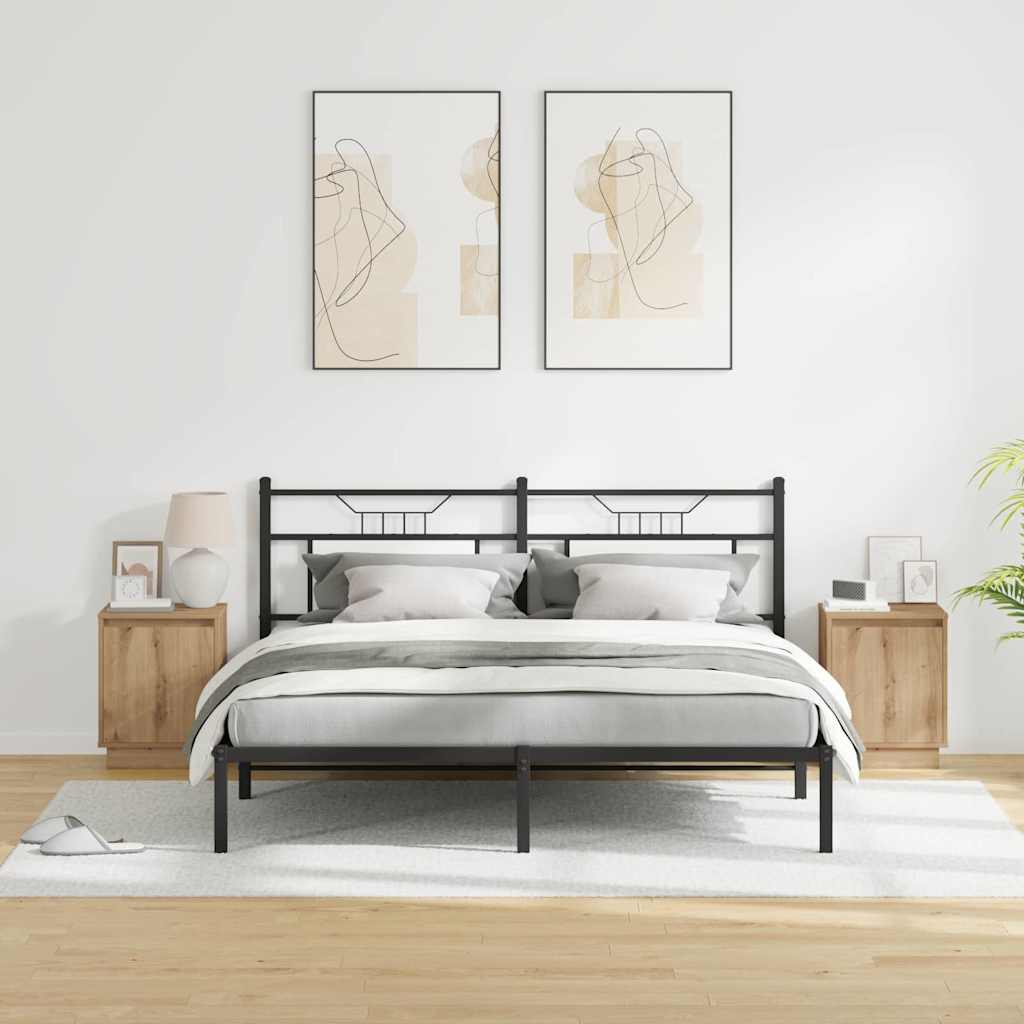 Cabinet de chevet avec 2 pcs chêne artisanal 39 x 34.5 x 50 cm - XIOS