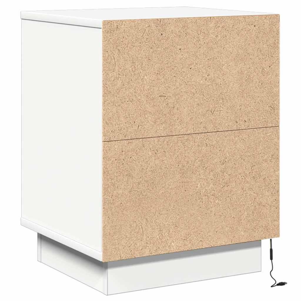Cabinet de chevet Blanc 39 x 34.5 x 50 cm Bois d'ingénierie - XIOS