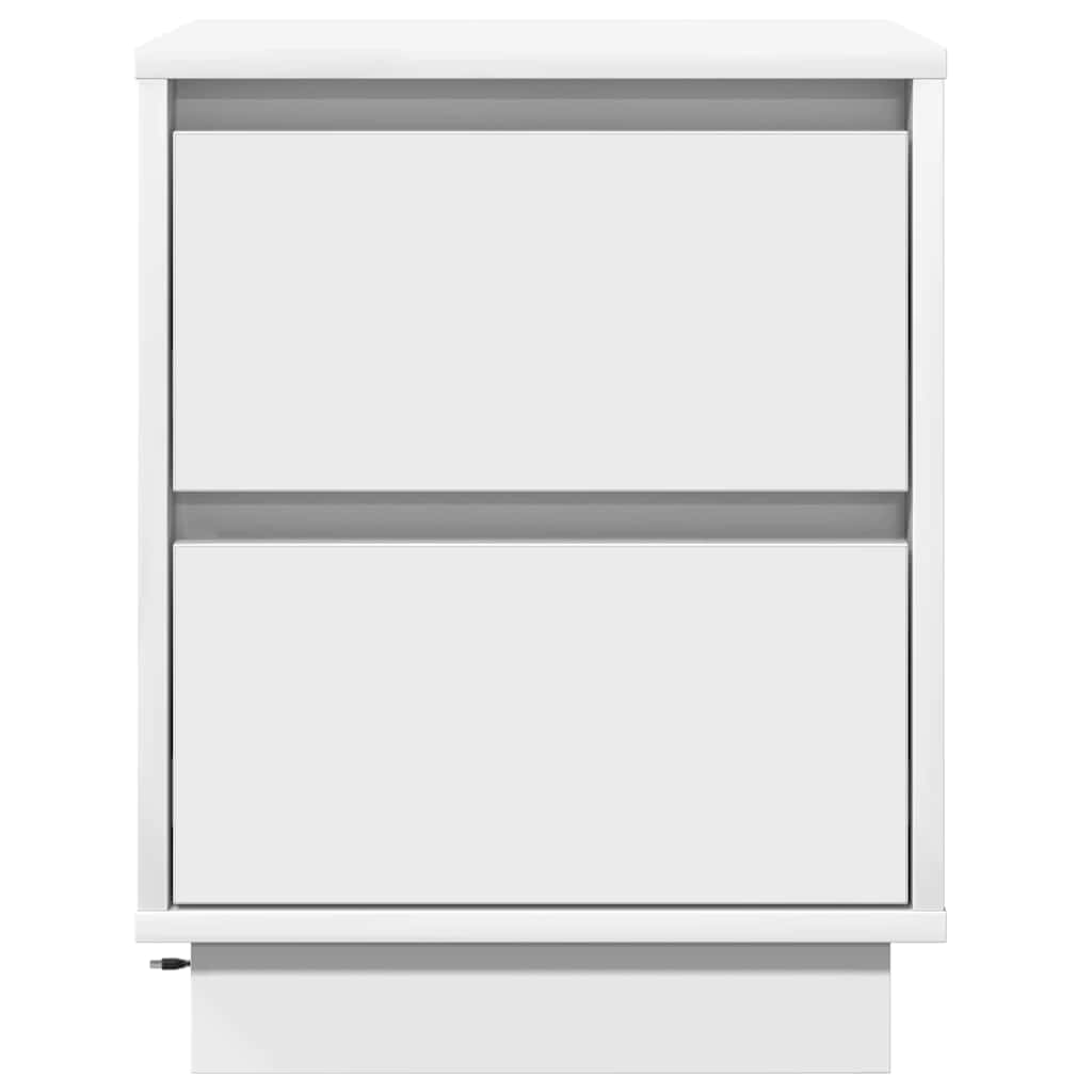 Cabinet de chevet avec tiroir 2 pcs Blanc 39 x 34.5 x 50 cm - XIOS