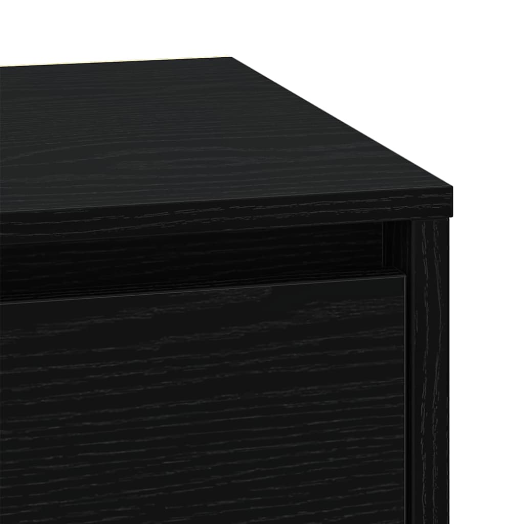 Cabinet de chevet avec Noir 39 x 34.5 x 50 cm Bois d'ingénierie - XIOS