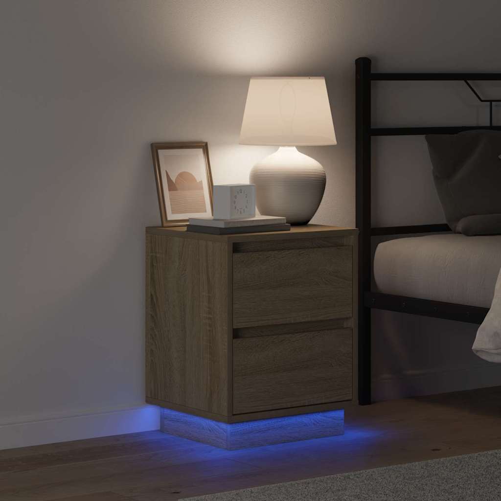 Cabinet de chevet avec 2 pcs Chêne sonoma 39 x 34.5 x 50 cm - XIOS