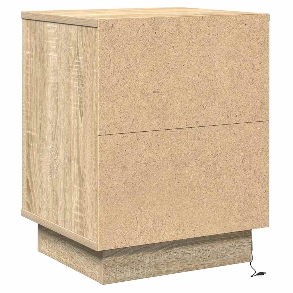 Cabinet de chevet avec 2 pcs Chêne sonoma 39 x 34.5 x 50 cm - XIOS