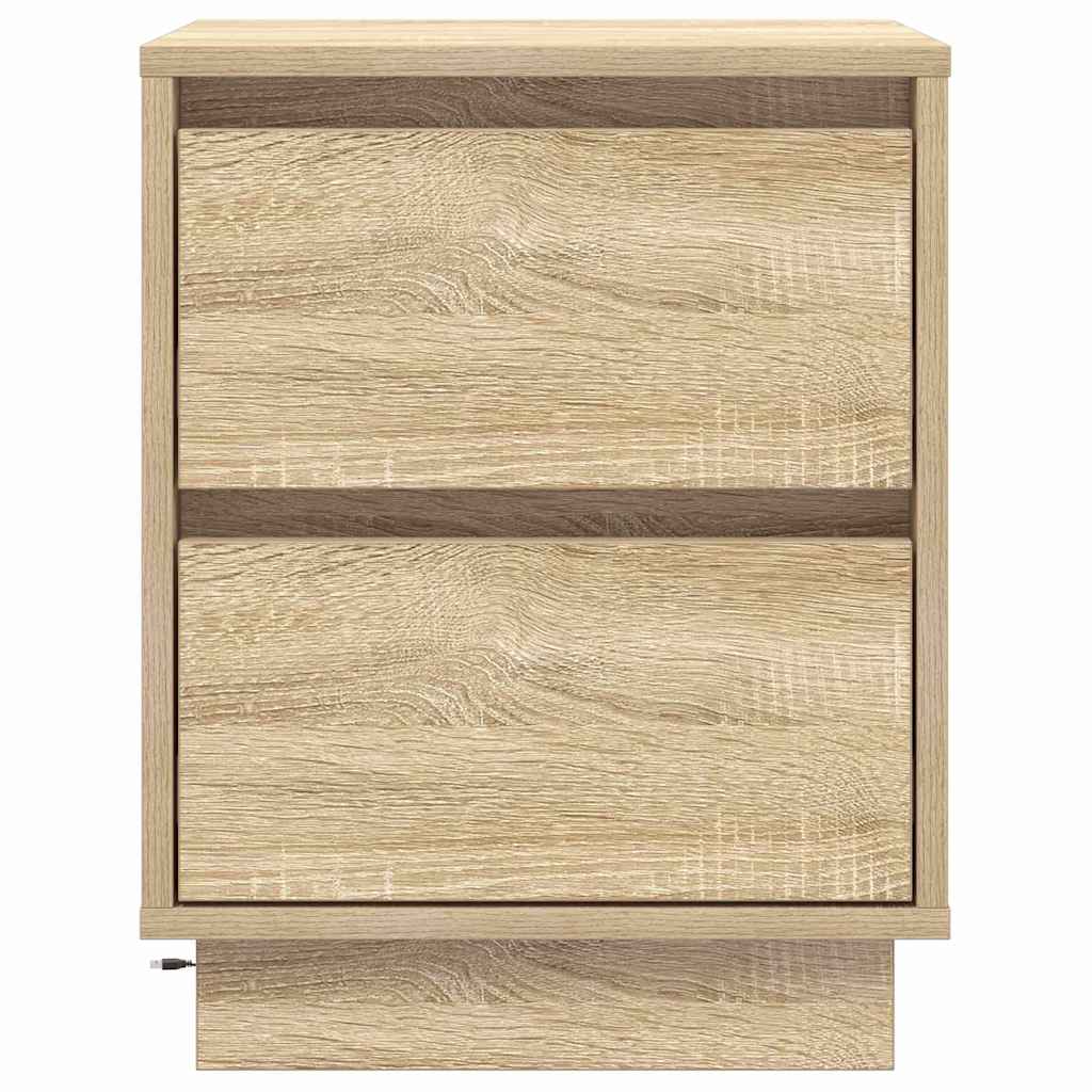 Cabinet de chevet avec 2 pcs Chêne sonoma 39 x 34.5 x 50 cm - XIOS