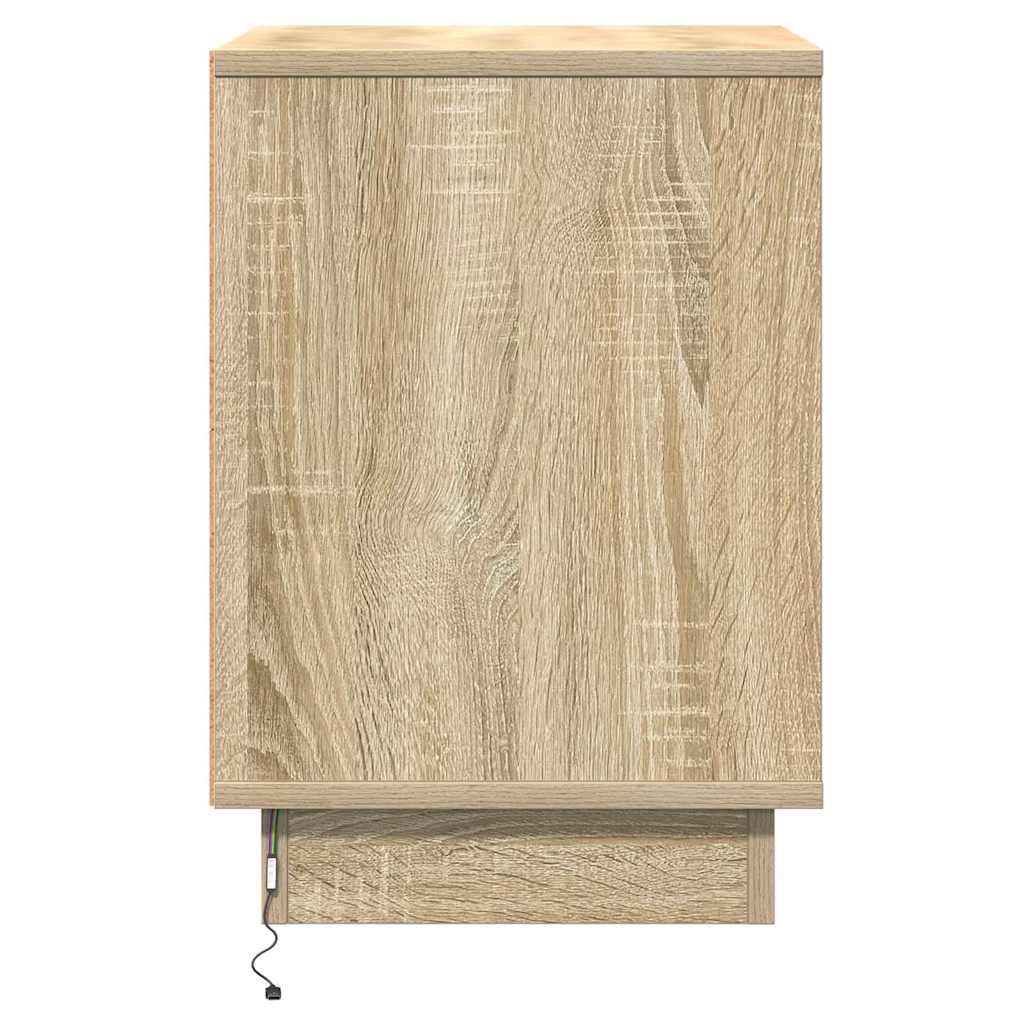 Cabinet de chevet avec 2 pcs Chêne sonoma 39 x 34.5 x 50 cm - XIOS