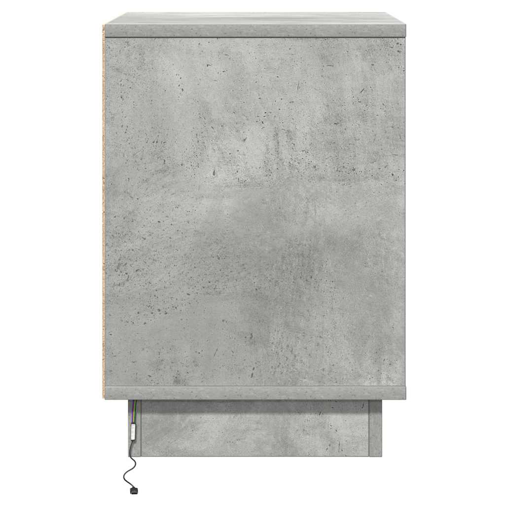 Cabinet de chevet avec 2 pcs Gris béton 39 x 34.5 x 50 cm - XIOS