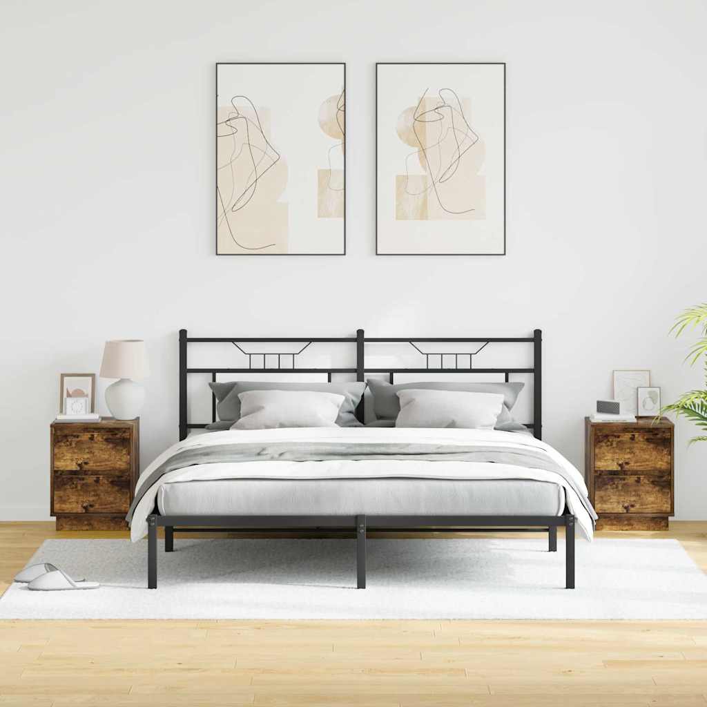 Cabinet de chevet avec 2 pcs Chêne fumé 39 x 34.5 x 50 cm - XIOS