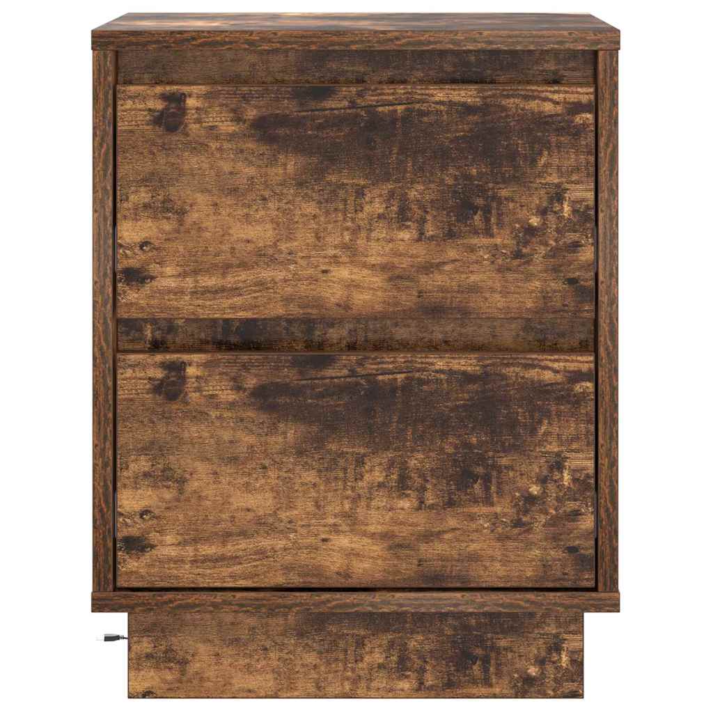 Cabinet de chevet avec 2 pcs Chêne fumé 39 x 34.5 x 50 cm - XIOS