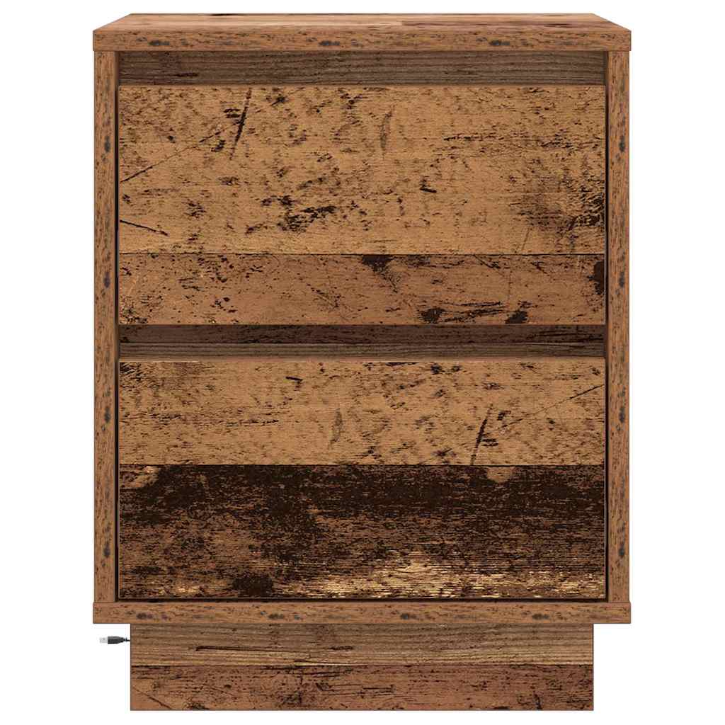 Cabinet de chevet avec 2 pcs Bois Ancien 39 x 34.5 x 50 cm - XIOS