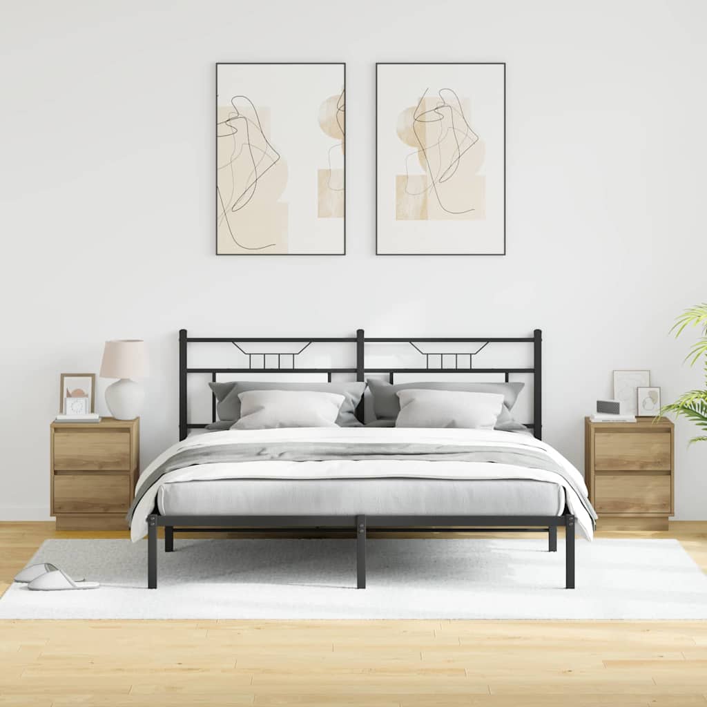 Cabinet de chevet avec 2 pcs chêne artisanal 39 x 34.5 x 50 cm - XIOS