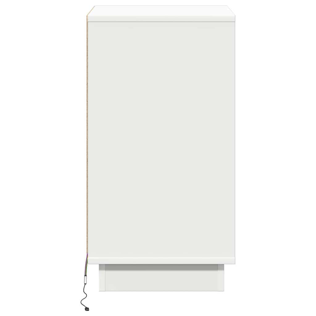 Cabinet de chevet Blanc 39 x 34,5 x 65 cm Bois d'ingénierie - XIOS