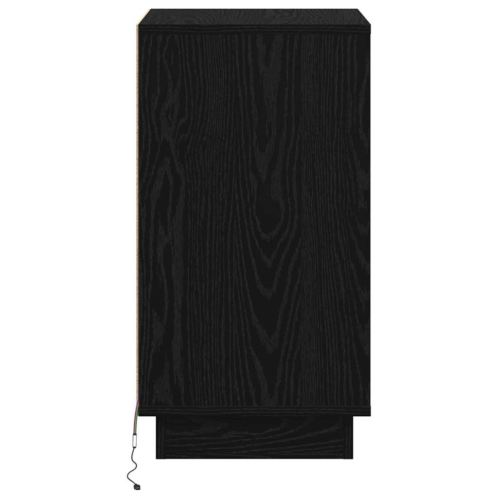 Cabinet de chevet avec Noir 39 x 34,5 x 65 cm Bois d'ingénierie - XIOS