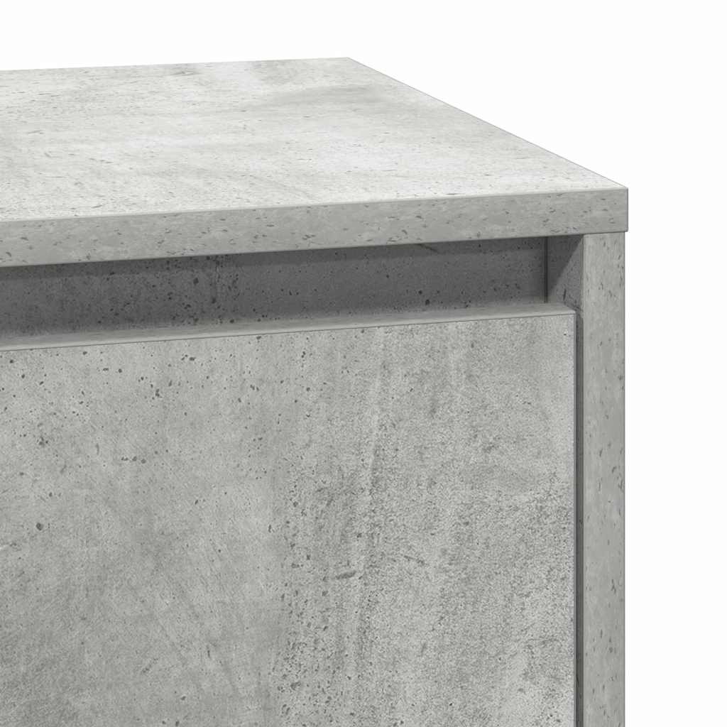Cabinet de chevet avec tiroir avec Gris béton 39 x 34,5 x 65 cm - XIOS