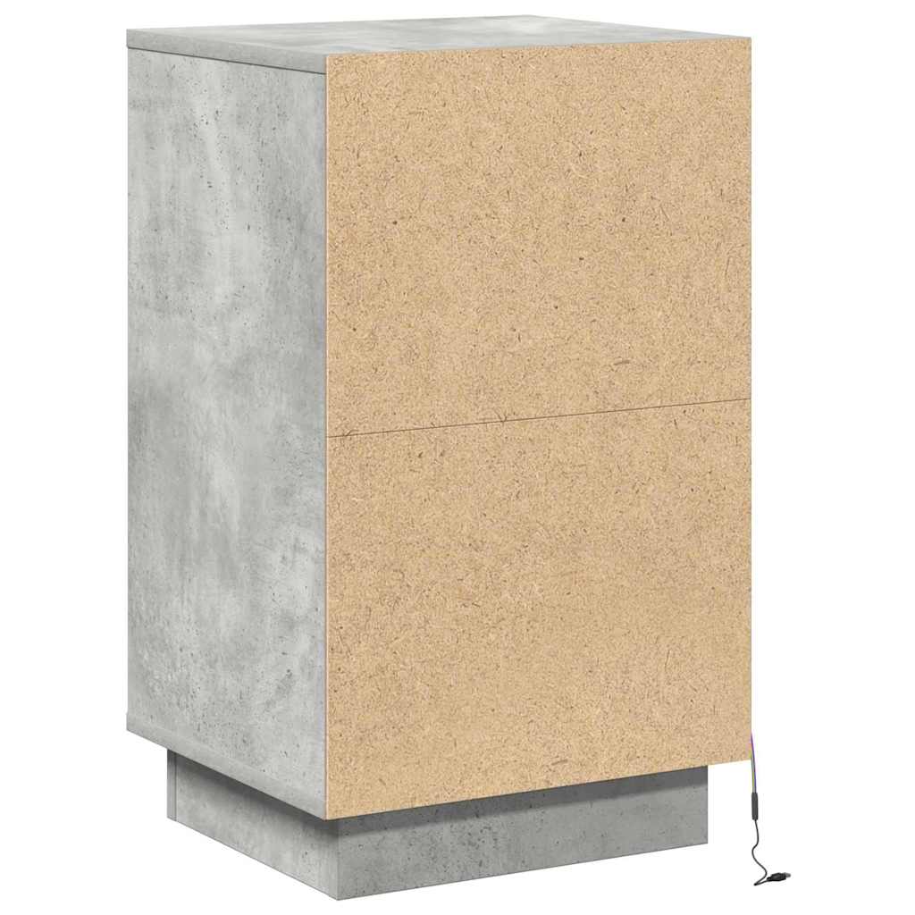 Cabinet de chevet avec tiroir avec Gris béton 39 x 34,5 x 65 cm - XIOS
