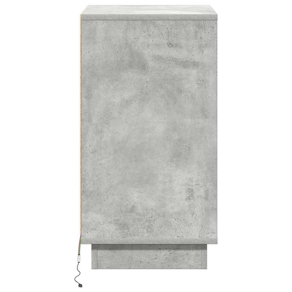 Cabinet de chevet avec tiroir avec Gris béton 39 x 34,5 x 65 cm - XIOS