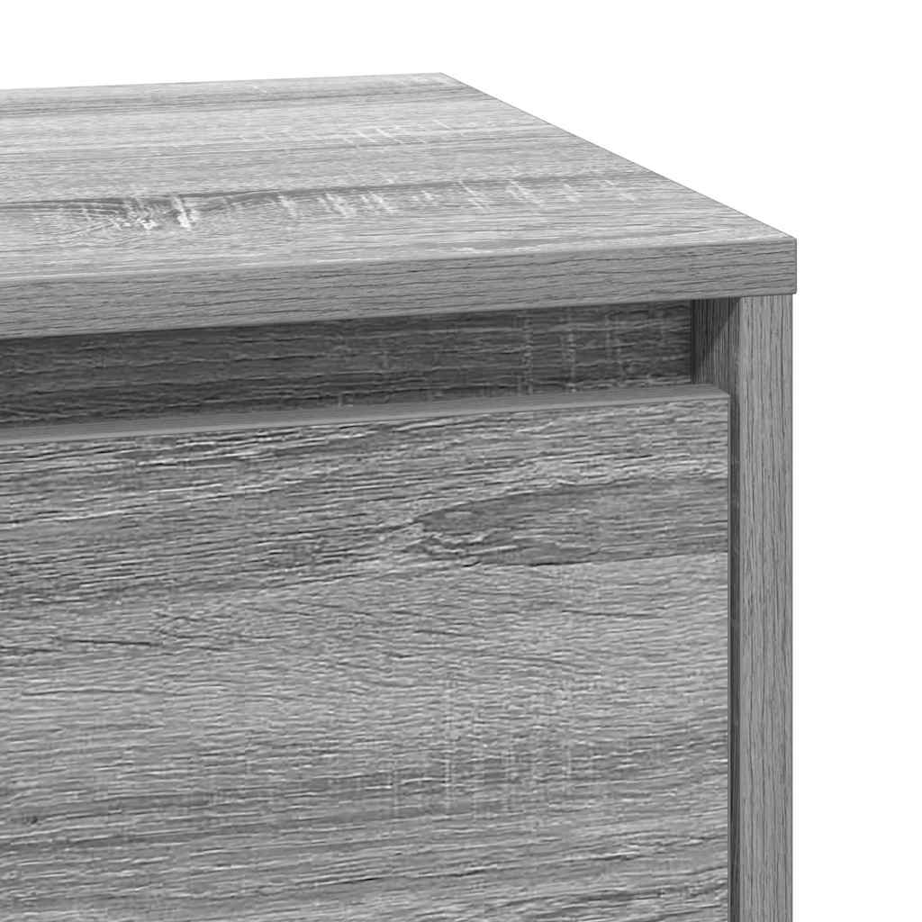 Cabinet de chevet avec Gris 39 x 34,5 x 65 cm Bois d'ingénierie - XIOS