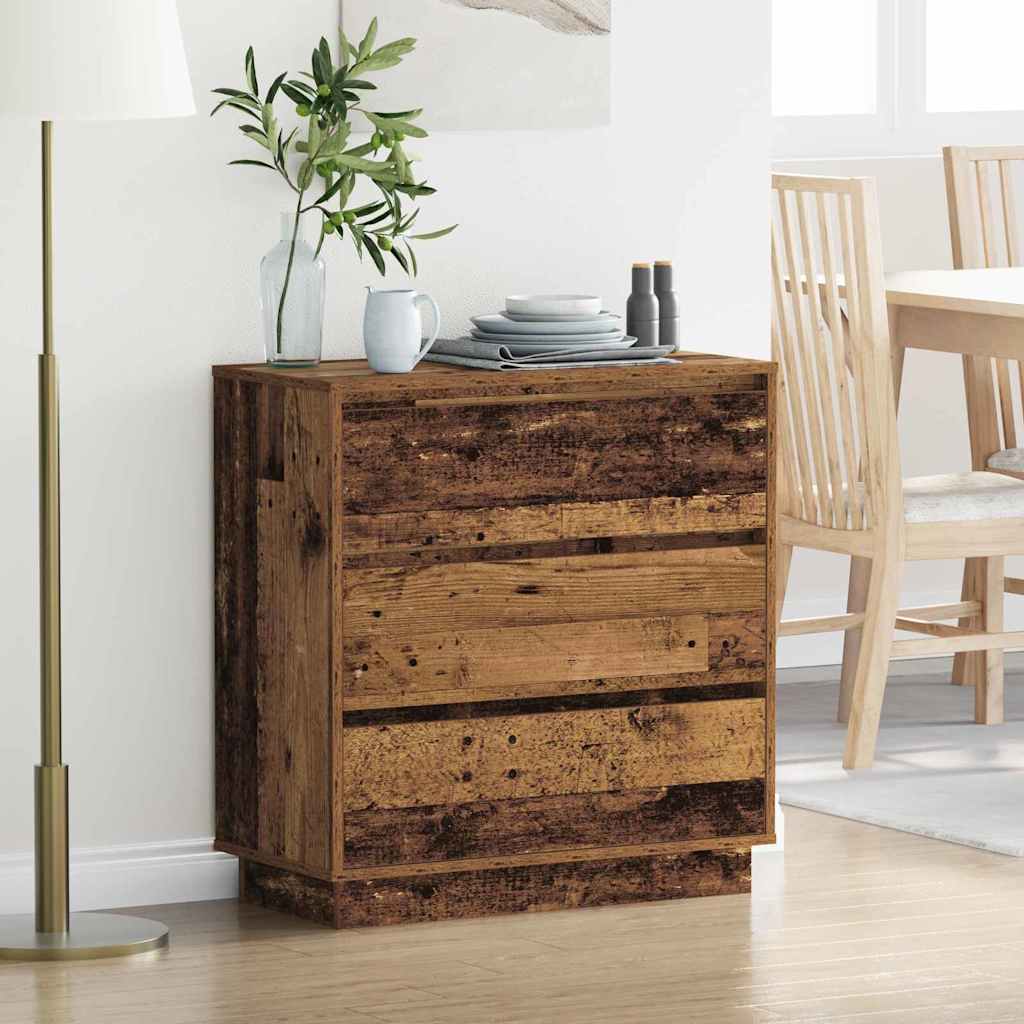 Cabinet de chevet avec tiroir Bois ancien 71 x 34.5 x 75 cm - XIOS