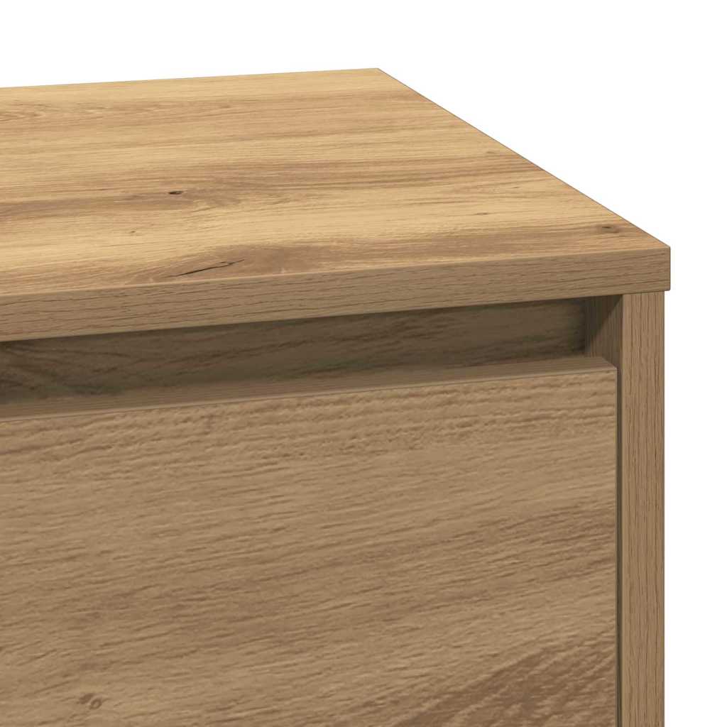 Cabinet de chevet avec tiroir chêne artisanal 71 x 34.5 x 75 cm - XIOS