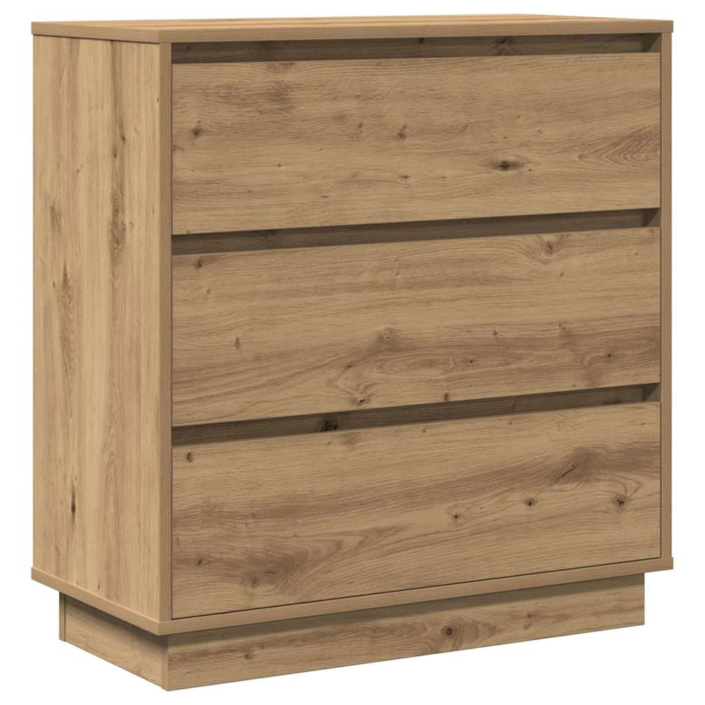 Cabinet de chevet avec tiroir chêne artisanal 71 x 34.5 x 75 cm - XIOS