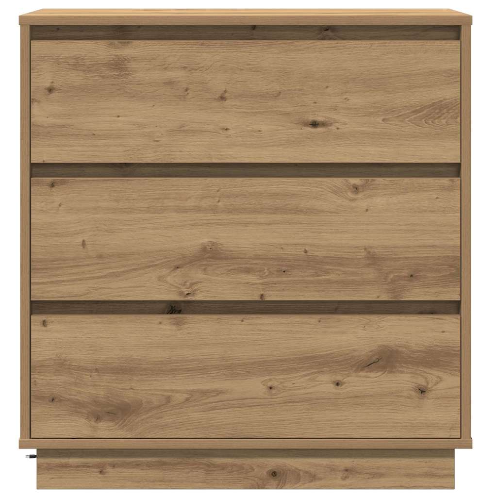 Cabinet de chevet avec tiroir chêne artisanal 71 x 34.5 x 75 cm - XIOS