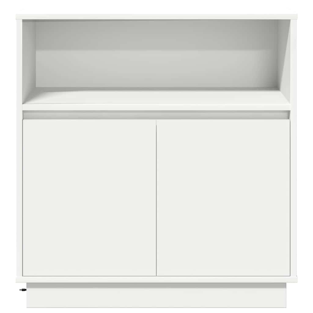 Buffet avec LED Blanc 71 x 34.5 x 75 cm Bois d'ingénierie - XIOS
