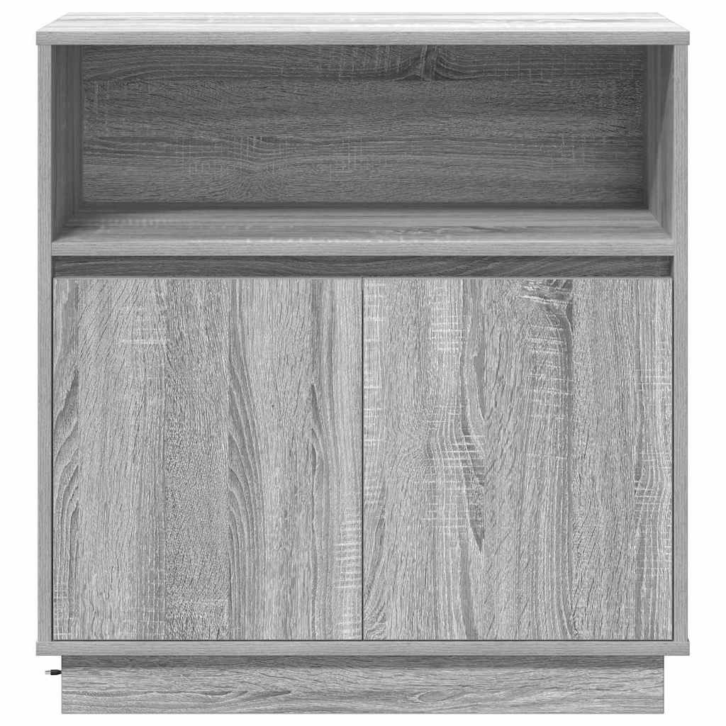 Buffet avec LED Sonoma gris 71 x 34.5 x 75 cm Bois d'ingénierie - XIOS