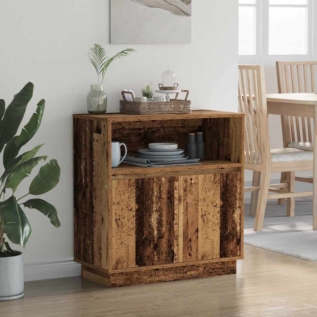 Buffet avec LED Bois Ancien 71 x 34.5 x 75 cm Bois d'ingénierie - XIOS