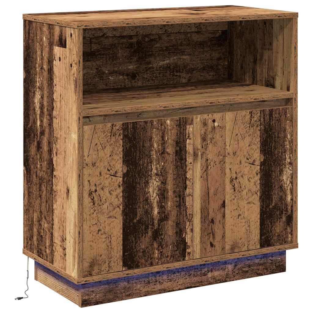 Buffet avec LED Bois Ancien 71 x 34.5 x 75 cm Bois d'ingénierie - XIOS