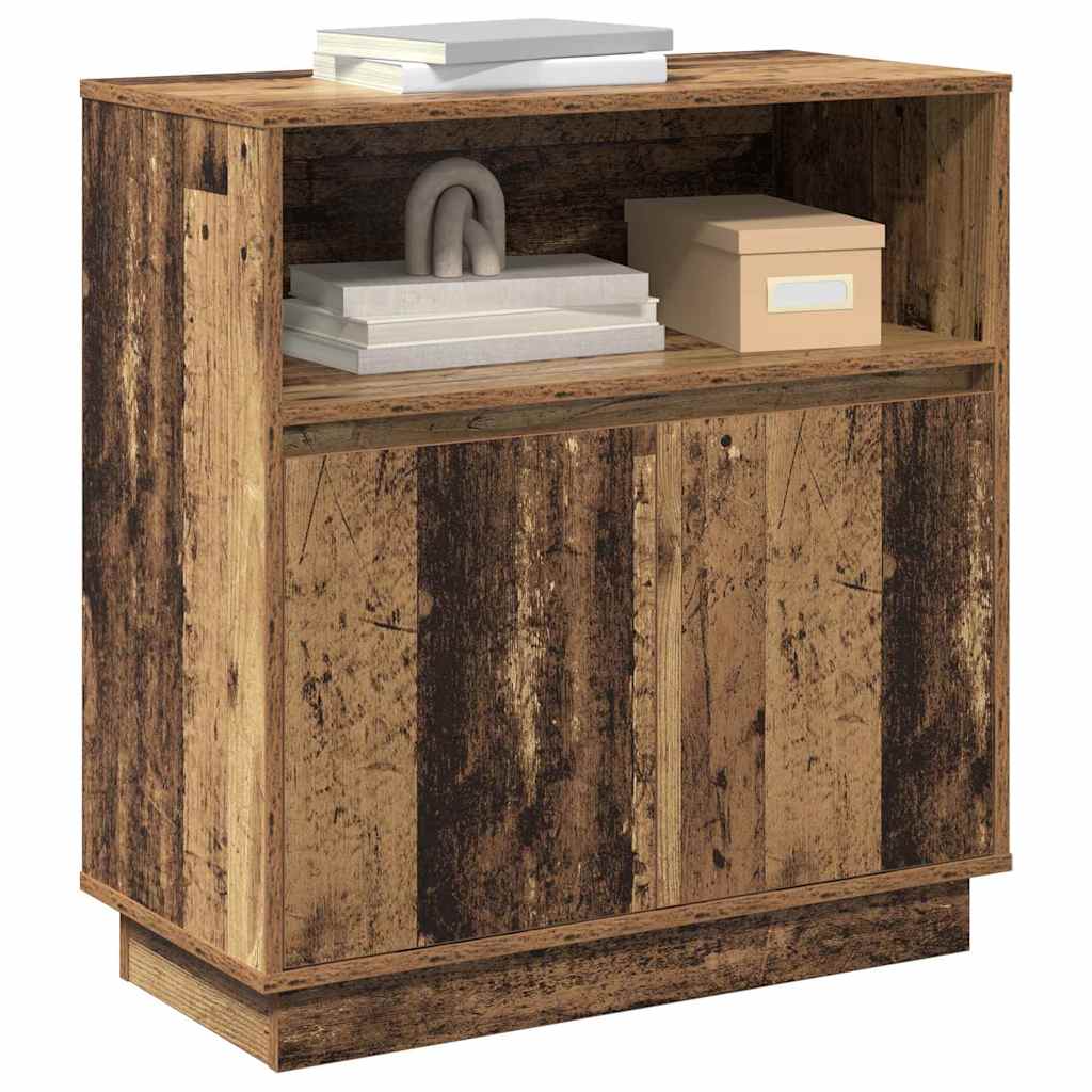 Buffet avec LED Bois Ancien 71 x 34.5 x 75 cm Bois d'ingénierie - XIOS