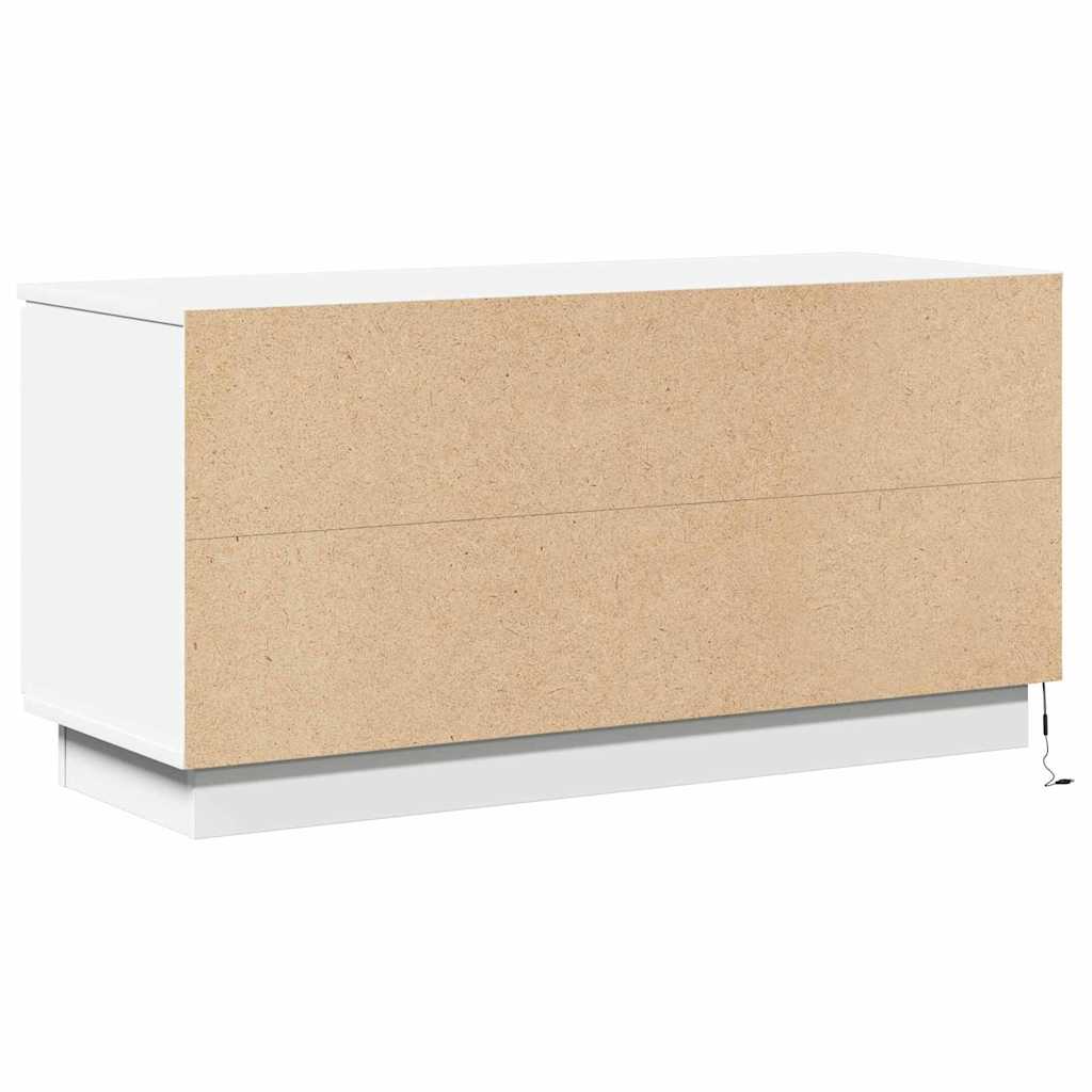 Meuble TV avec LED Blanc 100 x 38 x 49 cm Bois d'ingénierie - XIOS