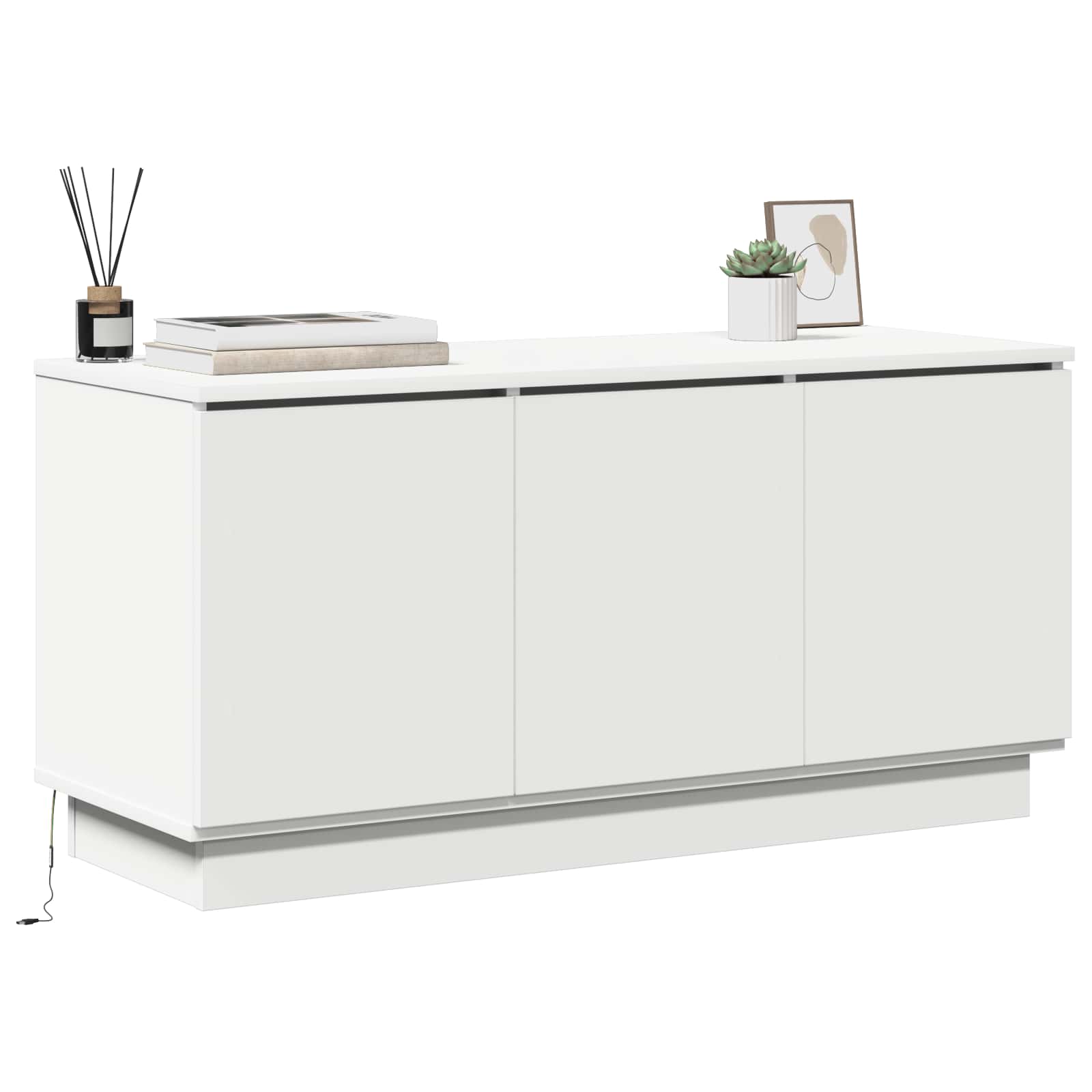 Meuble TV Blanc 100 x 38 x 49 cm Bois d'ingénierie