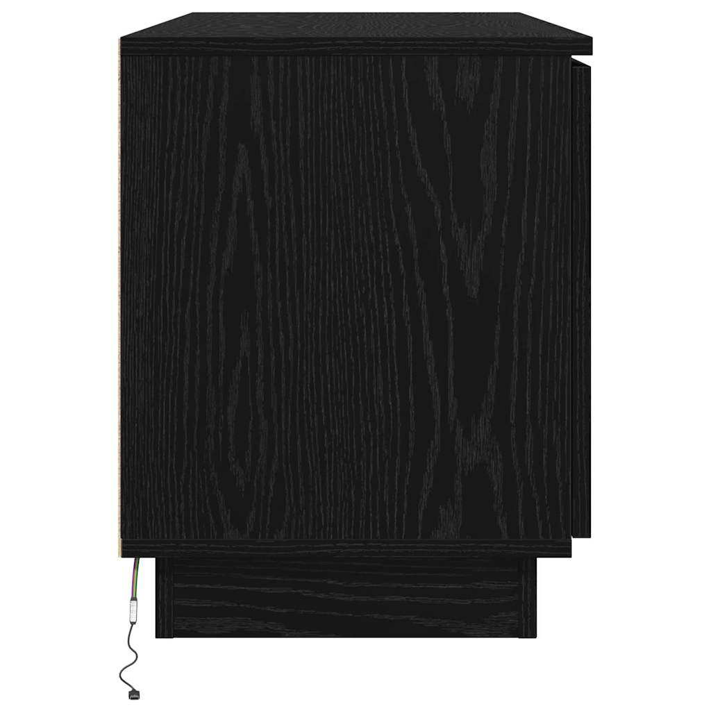 Meuble TV Chêne noir 100 x 38 x 49 cm Bois d'ingénierie