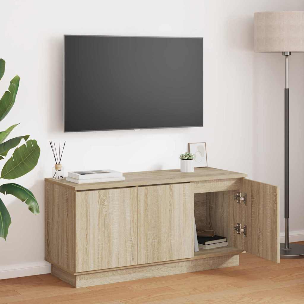 Meuble TV avec LED Chêne sonoma 100 x 38 x 49 cm - XIOS