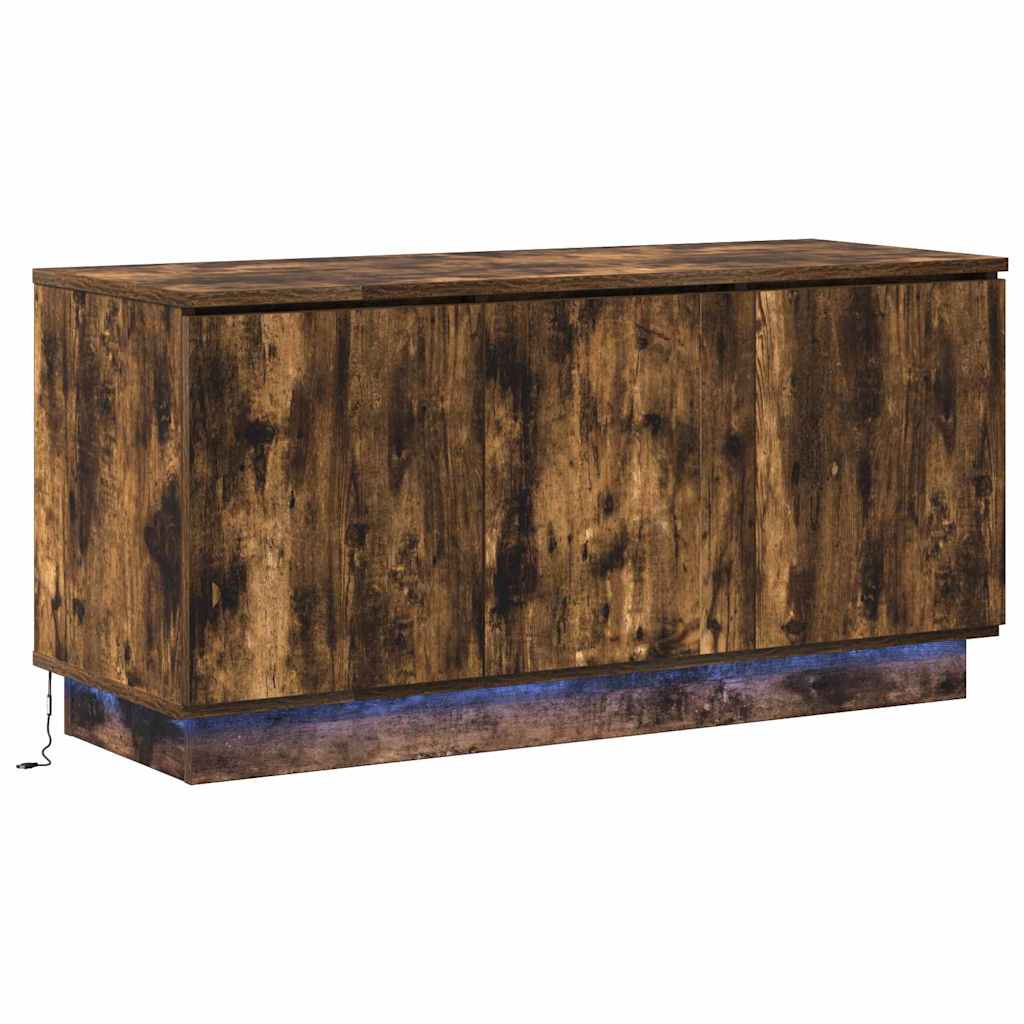 Meuble TV avec LED Chêne fumé 100 x 38 x 49 cm - XIOS