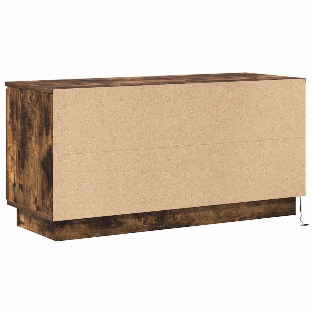Meuble TV avec LED Chêne fumé 100 x 38 x 49 cm - XIOS