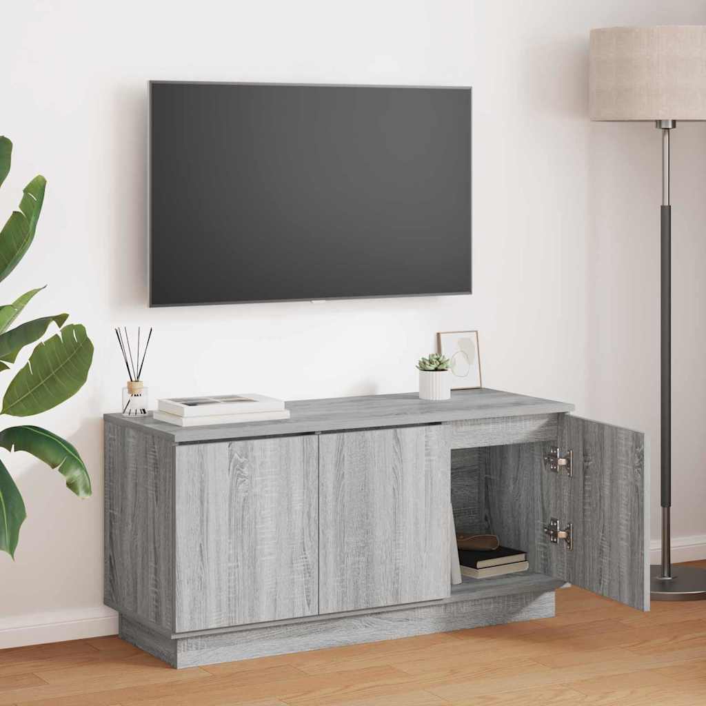 Meuble TV avec LED Sonoma gris 100 x 38 x 49 cm - XIOS