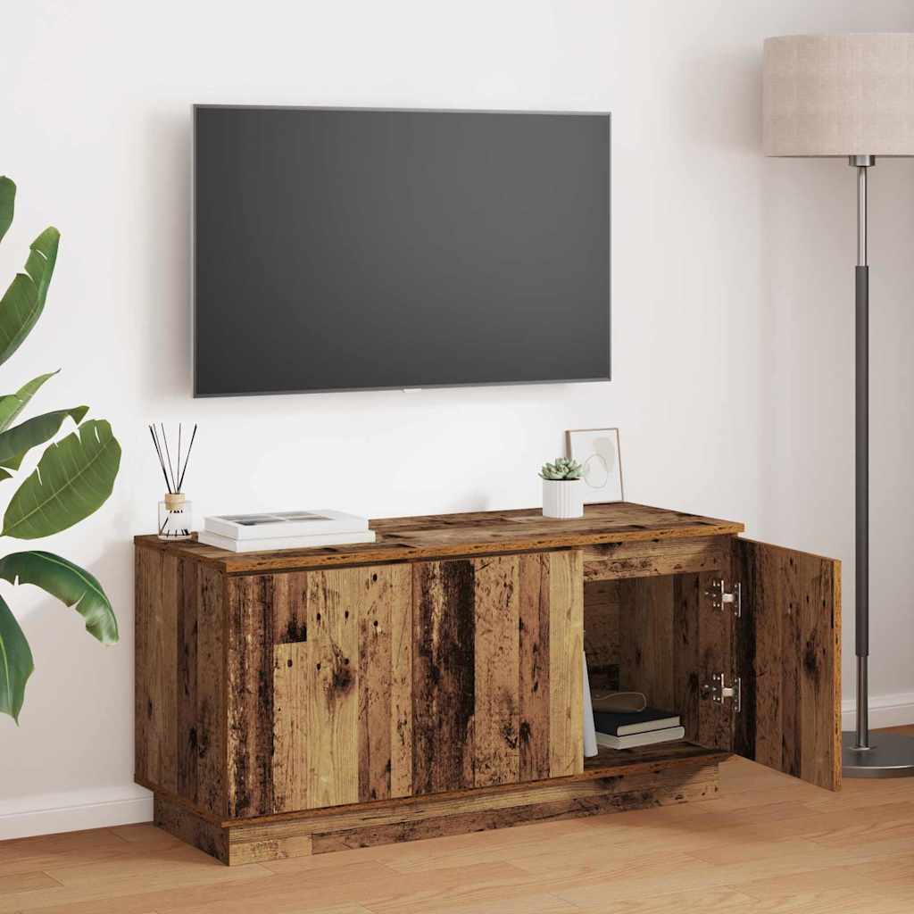 Meuble TV avec LED Bois Ancien 100 x 38 x 49 cm - XIOS