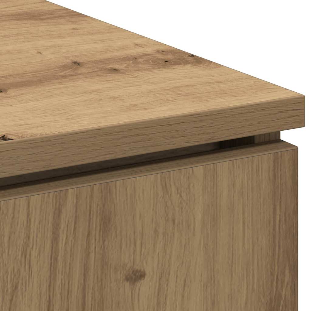 Meuble TV avec LED chêne artisanal 100 x 38 x 49 cm - XIOS