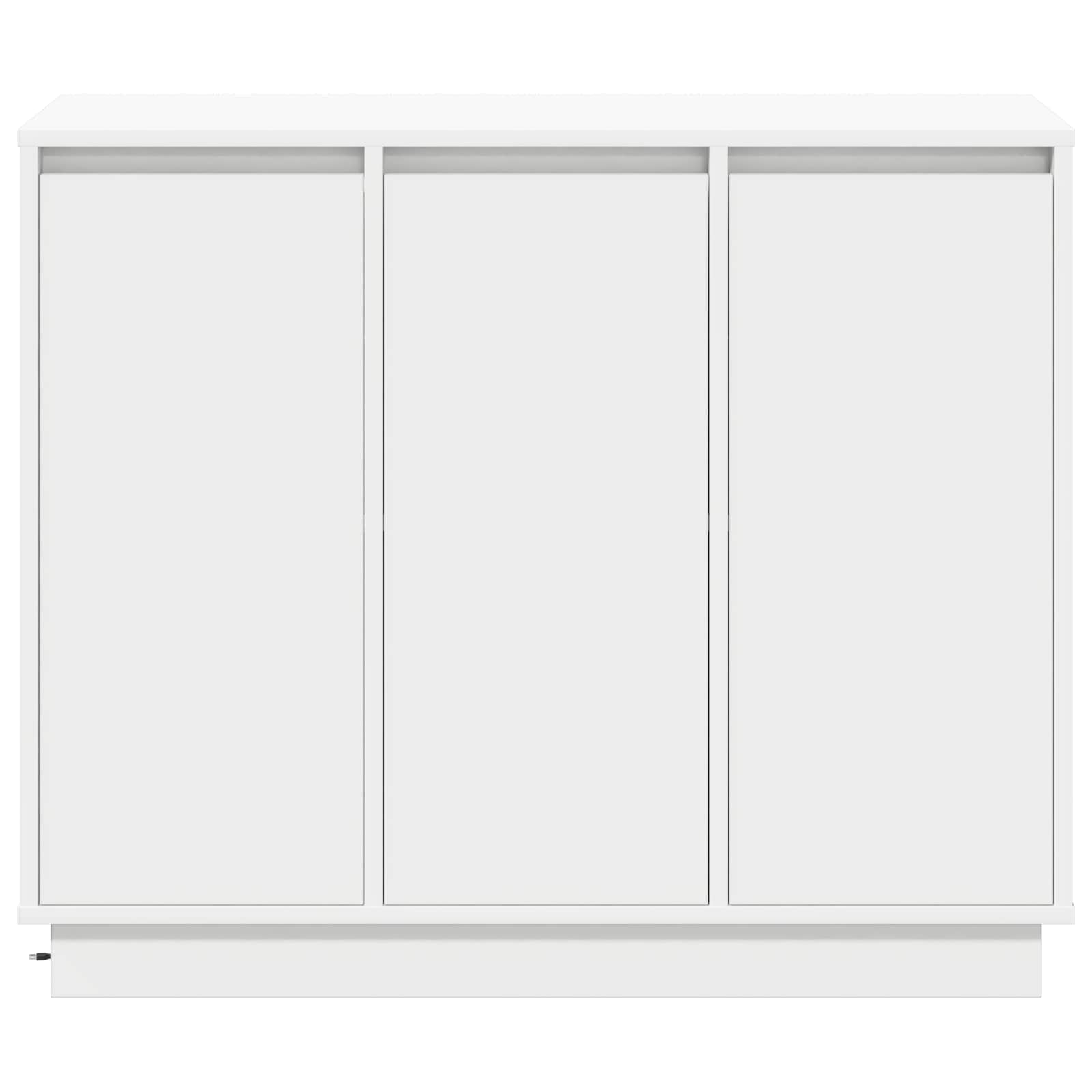 Buffet LED Blanc 90 x 32 x 75 cm Bois d'ingénierie