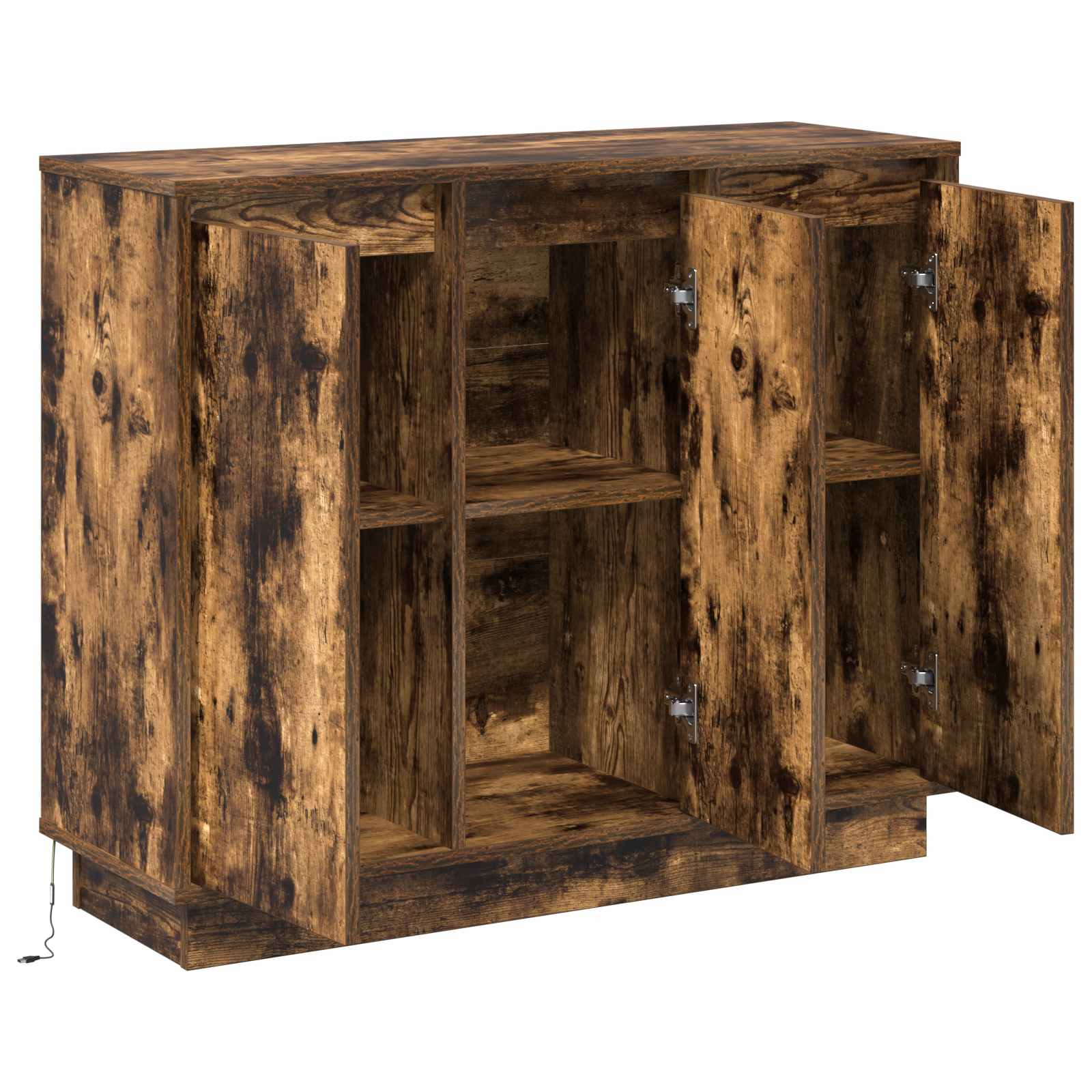 Buffet LED Chêne fumé 90 x 32 x 75 cm Bois d'ingénierie - XIOS