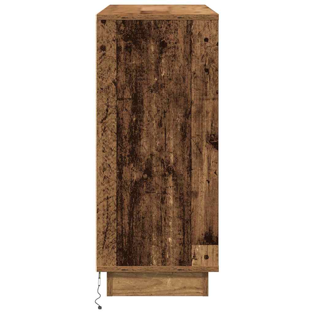 Buffet LED Bois ancien 90 x 32 x 75 cm Bois d'ingénierie - XIOS