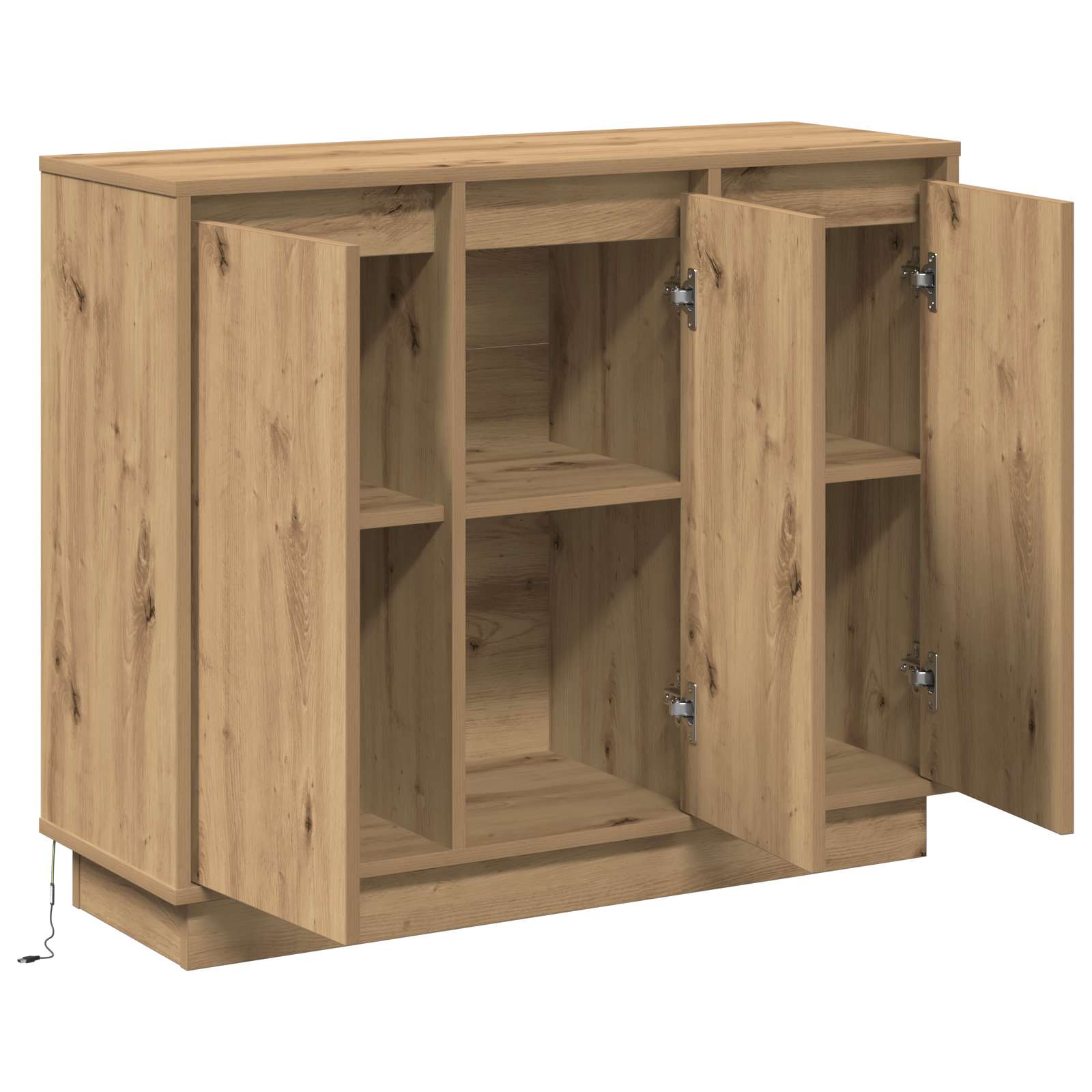 Buffet LED Chêne artisanal 90 x 32 x 75 cm Bois d'ingénierie - XIOS